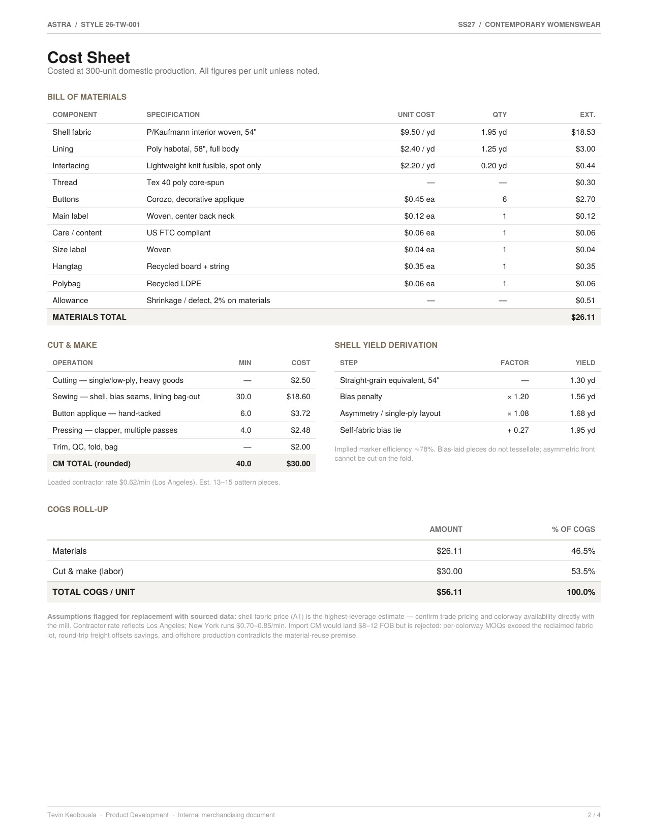 Line sheet page 2