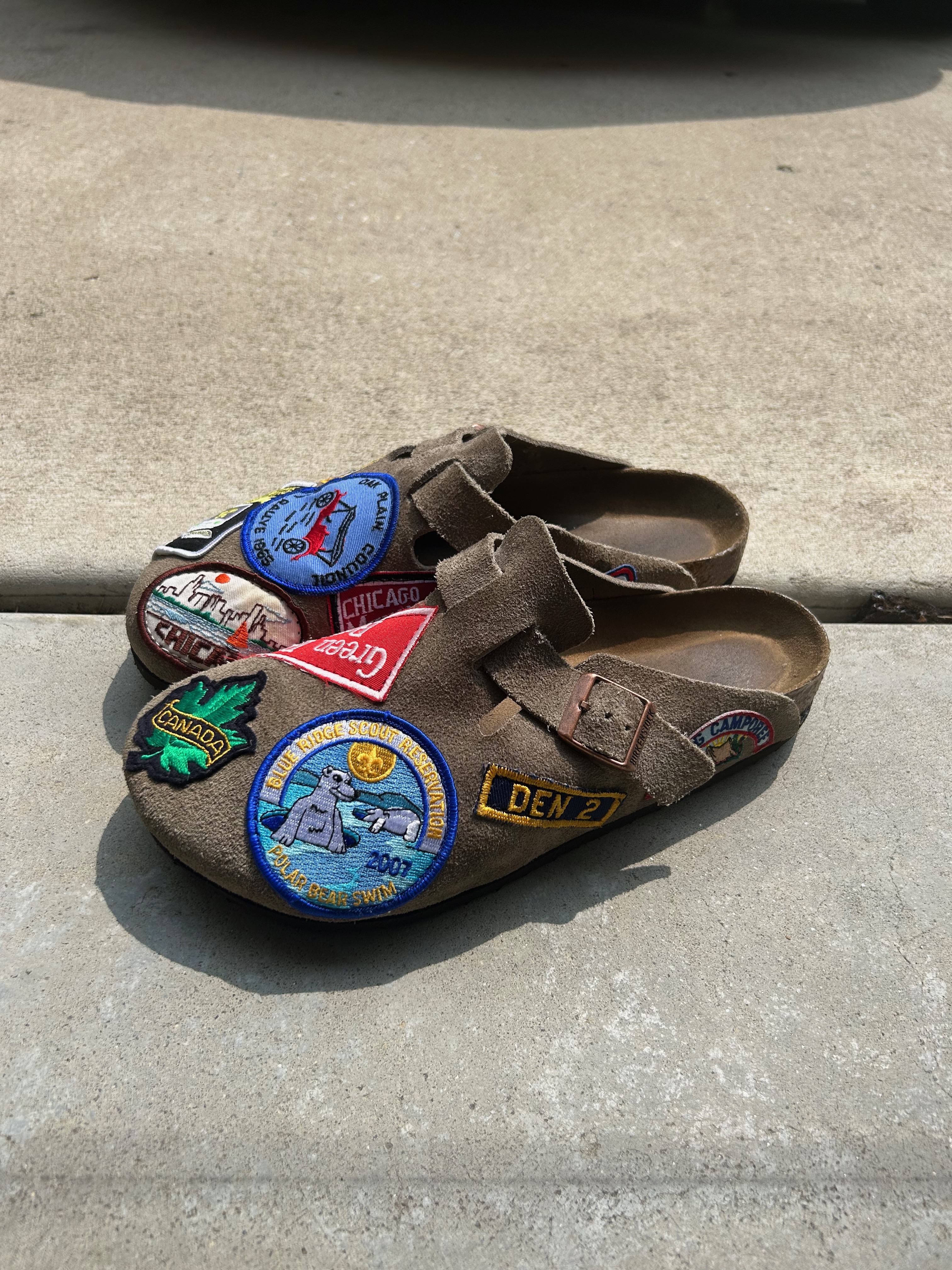 Birkenstock Boston Patchwork — left side view