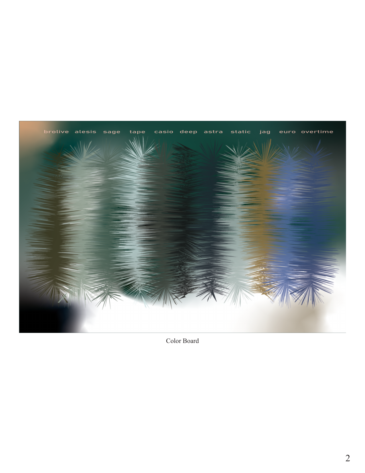 Liminal Space color board