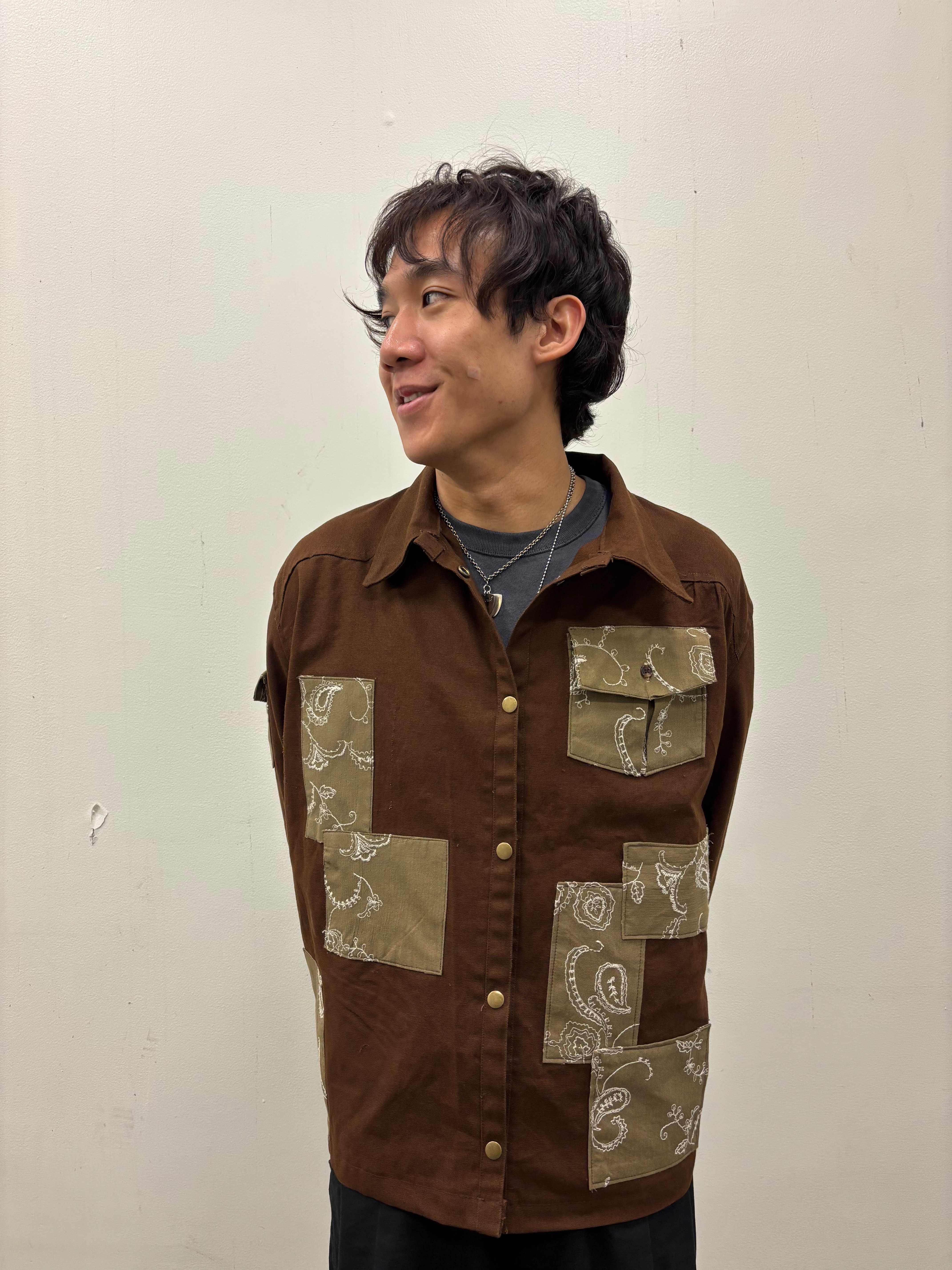Saddles Patched Jacket — front view